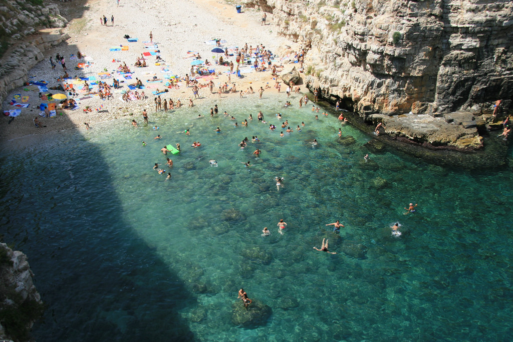 spiaggia a Polignano a Mare